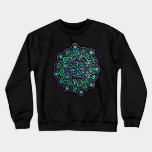 Three Color Mandala (Blue, Purple & Green) Crewneck Sweatshirt